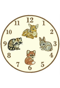 Set489 - Animal clock face (2 sizes)